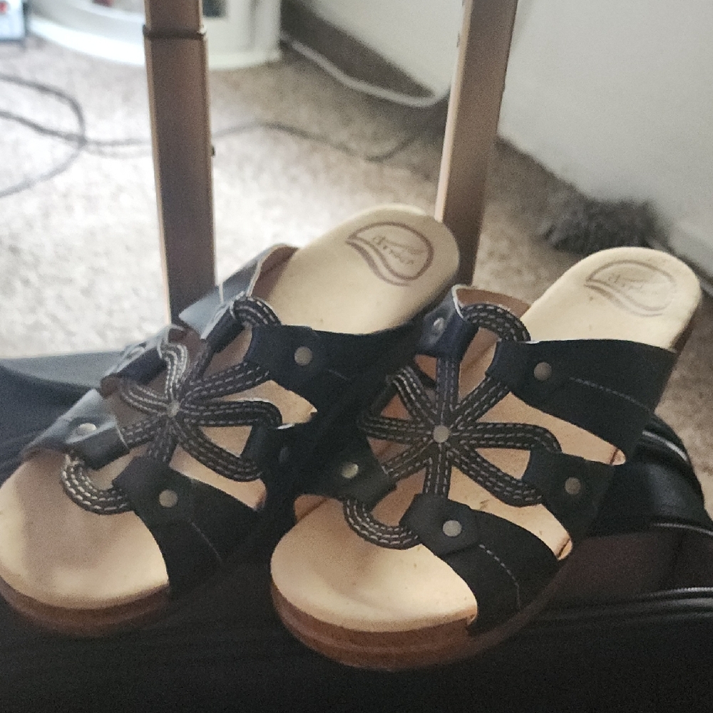Dansko Black Sandals with Black Straps